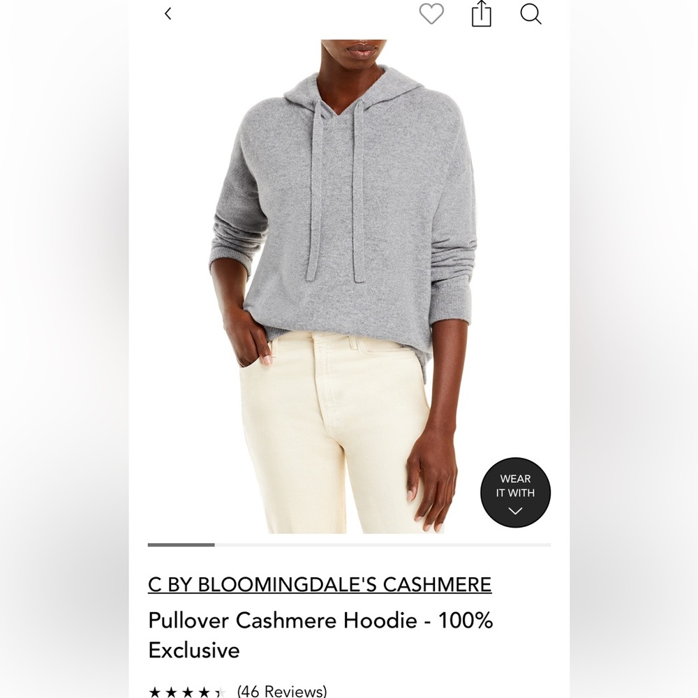 C by Bloomingdale’s cashmere hoodie